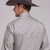 Stetson 2871 Paisley Medallions (Grey) - Men's Western Shirt