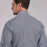 Stetson 2873 Navy Geo (Blue) - Men's Western Shirt