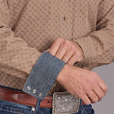 Stetson 2516 Spice Mosaic (Brown) - Men's Western Shirt