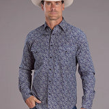 Stetson 2523 Vintage Prairie (Blue) - Men's Western Shirt