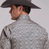 Stetson 2952 Bandana Print (Grey) - Men's Western Shirt