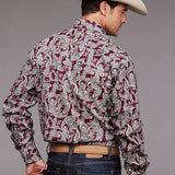 Stetson 2035 Country Paisley (Wine) - Men's Western Shirt