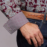 Stetson 2035 Country Paisley (Wine) - Men's Western Shirt