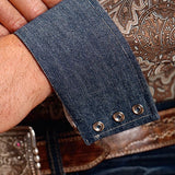 Stetson 1651 Leather Paisley (Brown) - Men's Western Shirt