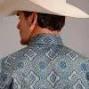Stetson Sierra Paisley (Blue) - Men's Western Shirt - Hatcountry