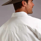 Stetson 3868 Pinpoint Oxford (White) - Men's Western Shirt