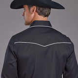 Stetson 2302 Rugged Twill (Black) - Men's Western Shirt