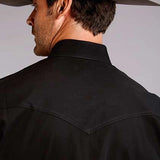 Stetson 4296 Solid (Black) - Men's Western Shirt