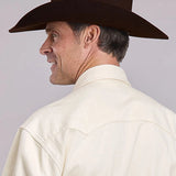 Stetson 2558 Classic Denim (Cream) - Men's Western Shirt