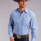 Stetson 0898 Candy Stripe (Blue) - Men's Western Shirt