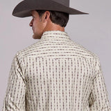 Stetson 2875 Southwest Stripe (Cream) - Men's Western Shirt