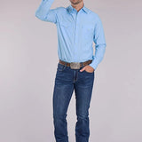 Stetson 2611 Fine Line (Blue) - Men's Western Shirt