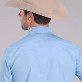 Stetson 2611 Fine Line (Blue) - Men's Western Shirt