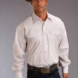 Stetson 5663 Two Stripe (Pink) - Men's Western Shirt