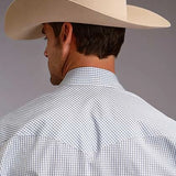 Stetson 5663 Two Stripe (Blue) - Men's Western Shirt