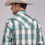 Stetson 2878 Bluebird Dobby (Blue) - Men's Western Shirt