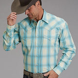 Stetson 1929 Aqua Ombre (Blue) - Men's Western Shirt