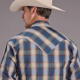 Stetson 2513 Ranch Plaid (Blue) - Men's Western Shirt