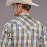 Stetson 2514 Cinnabar Plaid (Blue) - Men's Western Shirt