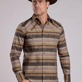 Stetson 2680 Serape Plaid (Brown) - Men's Western Shirt