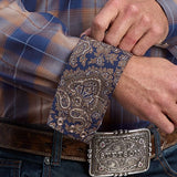Stetson 3061 Sundown Dobby (Blue) - Men's Western Shirt