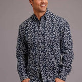 Stetson Frontier Floral (Blue) - Men's Western Shirt - Hatcountry