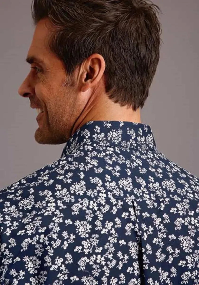 Stetson Frontier Floral (Blue) - Men's Western Shirt - Hatcountry