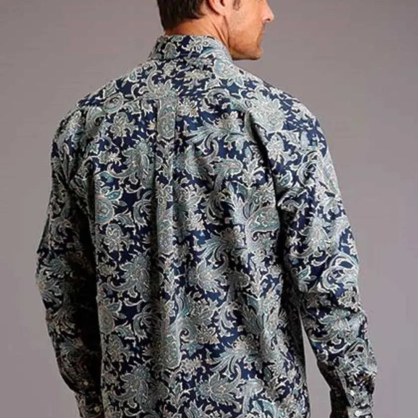 Stetson Deep Marine (Blue) - Men's Western Shirt - Hatcountry