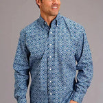 Stetson Royal Baroque (Blue) - Men's Western Shirt - Hatcountry