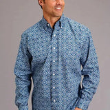 Stetson Royal Baroque (Blue) - Men's Western Shirt - Hatcountry