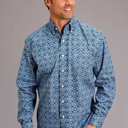 Stetson Royal Baroque (Blue) - Men's Western Shirt - Hatcountry