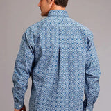 Stetson Royal Baroque (Blue) - Men's Western Shirt - Hatcountry