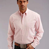 Stetson 5661 End On End (Pink) - Men's Western Shirt