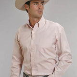 Stetson 5661 End On End (Pink) - Men's Western Shirt