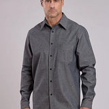 Stetson Chambray Button Front (Navy) - Men's Western Shirt