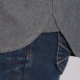 Stetson Chambray Button Front (Navy) - Men's Western Shirt