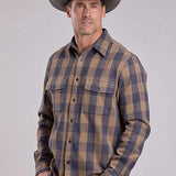 Stetson 2548 Brushed Twill (Brown) - Men's Western Shirt