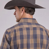 Stetson 2548 Brushed Twill (Brown) - Men's Western Shirt