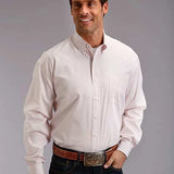 Stetson 5663 Two Stripe Straight (Pink) - Men's Western Shirt