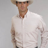 Stetson 5663 Two Stripe Straight (Pink) - Men's Western Shirt