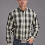 Stetson 02228 Coal Ombre (Black) - Men's Western Shirt