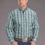Stetson 2397 Vintage Plaid (Green) - Men's Western Shirt