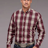 Stetson 2038 Chianti Ombre (Wine) - Men's Western Shirt