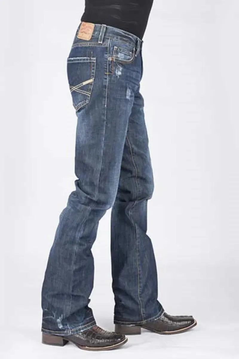 Stetson 1014 Fit Destructed (Dark Wash) - Men's Jeans - Hatcountry