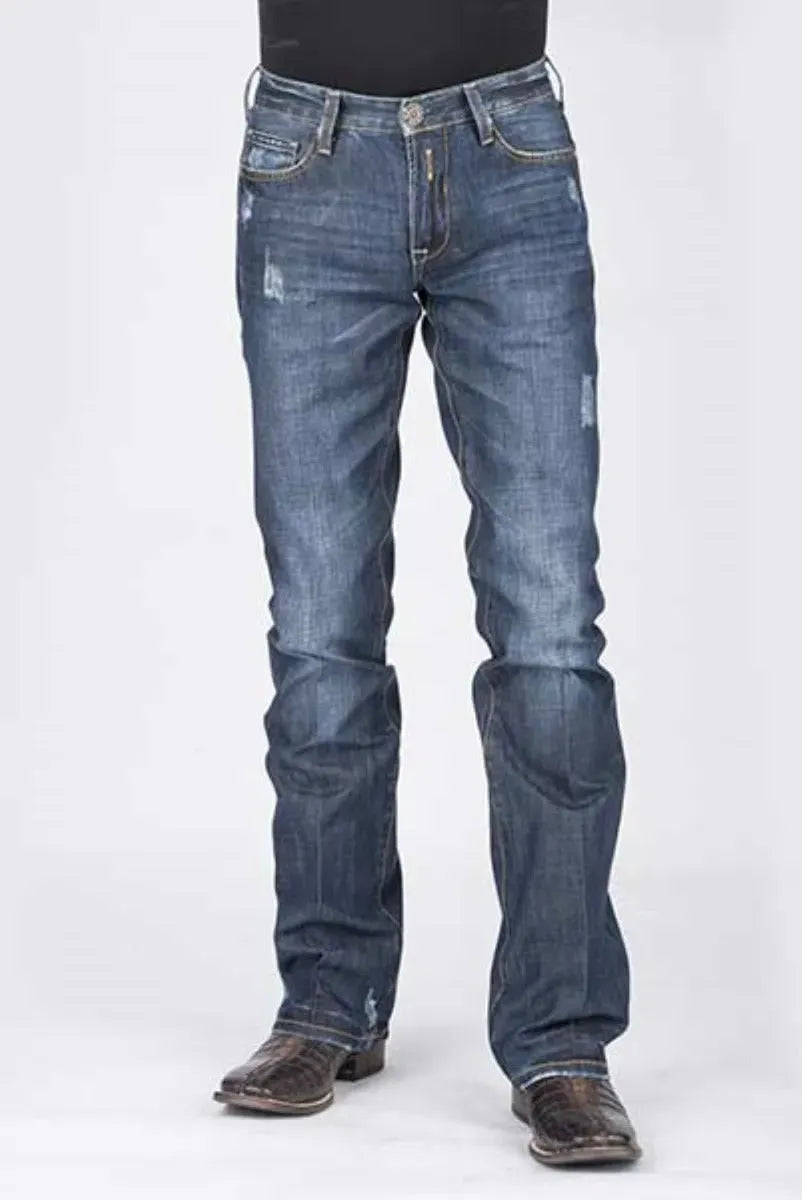 Stetson 1014 Fit Destructed (Dark Wash) - Men's Jeans - Hatcountry