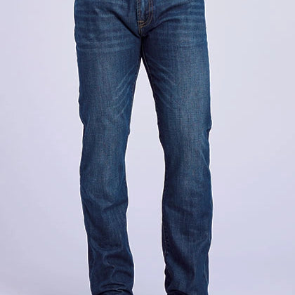Stetson 1210 Straight Fit (Brown/Dark Wash) - Men's Jeans