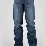 Stetson 1312 Fit Pocket Stitching (Dark Wash) - Men's Jeans