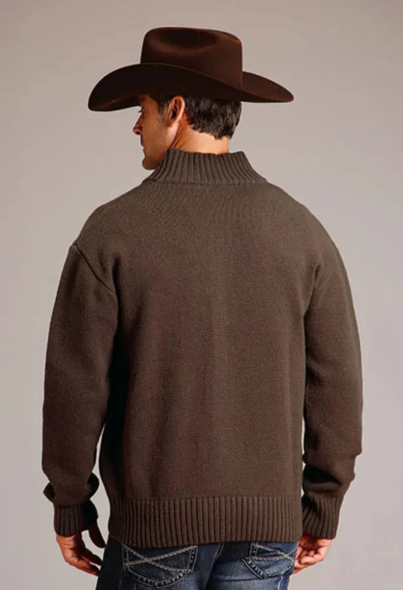 Stetson Ombre Boarder (Brown) - Men's Wool Blended Sweater - Hatcountry