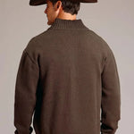 Stetson Ombre Boarder (Brown) - Men's Wool Blended Sweater - Hatcountry