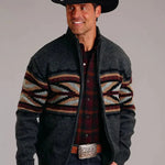 Stetson Arrow Boarder (Grey) - Men's Wool Blended Sweater - Hatcountry